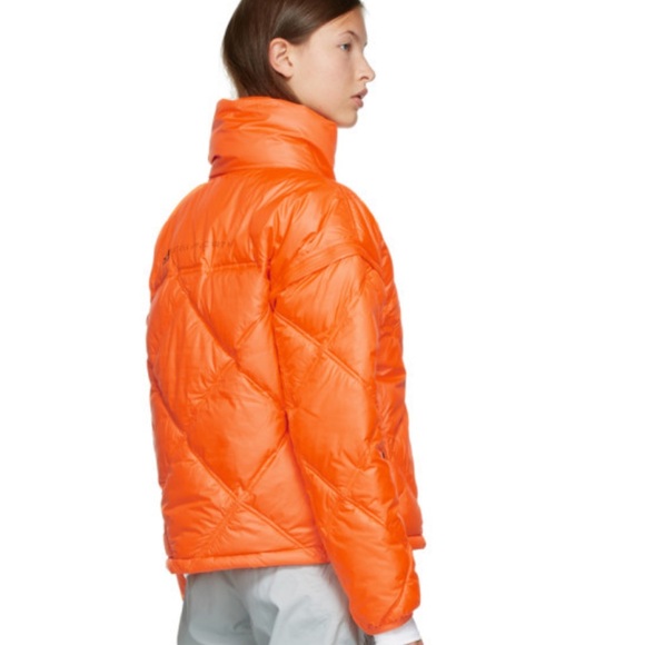 Adidas by Stella McCartney NWT Convertible Quilted Puffer Jacket Vest Orange XS - Picture 5 of 16